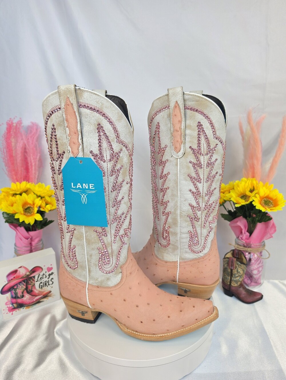 LANE Skylight Cowgirl Boots W/ Swarovski Crystals 9.5 - Picture 11 of 11